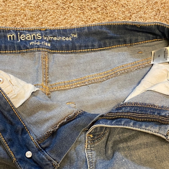 Maurices Blue Denim Shorts with Lace Detail - Picture 2 of 3